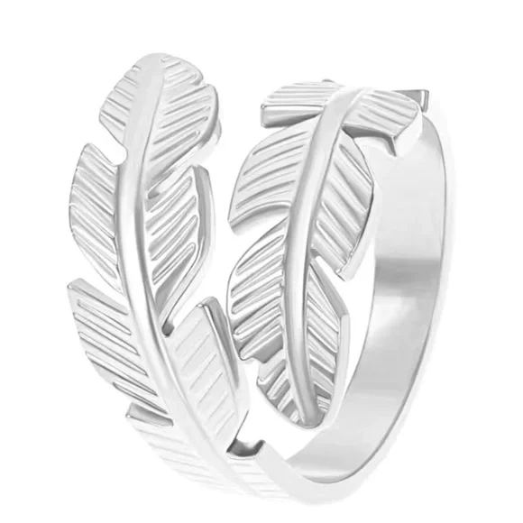 LEAF SHAPED ADJUSTABLE RING - Picture 12 of 12
